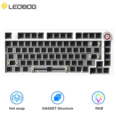 LEOBOG Hi75 Teclado Personalizado 81 Teclas Hot Swap Tipo C Efecto RGB