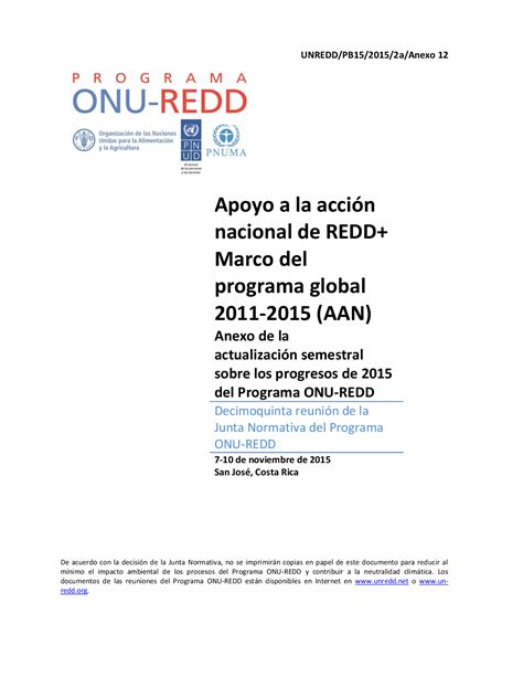 Un Redd Support To Country Act Mptf Office