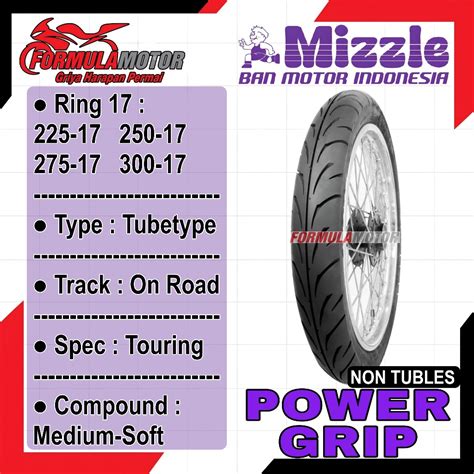 Jual Mizzle Power Grip Ring Tubetype All Size Touring Ban Motor