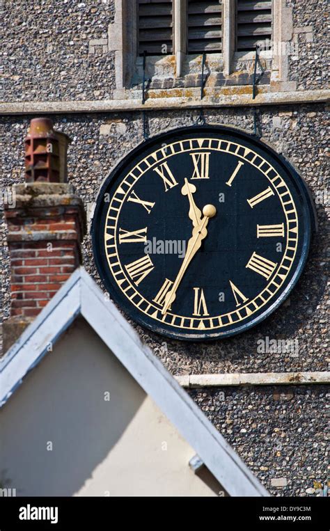 Large Church Clock Stock Photo Alamy