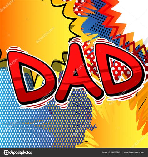 Dad Comic Book Style Word Stock Vector By Noravector