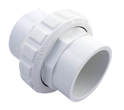 Hayward 2 Inch White PVC Flush Female Socket Union Fittings For