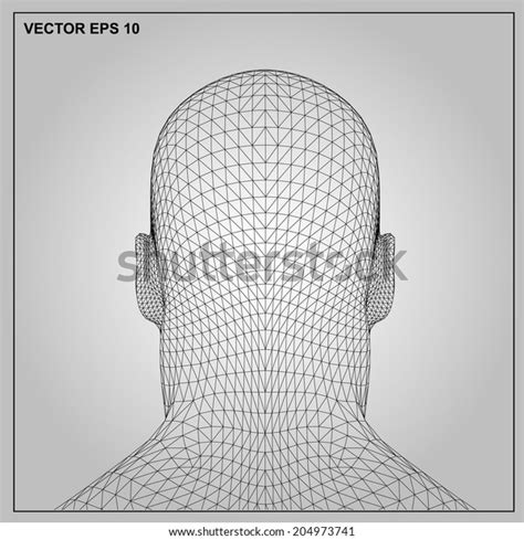 Vector Concept Conceptual 3d Wireframe Human Stock Vector Royalty Free