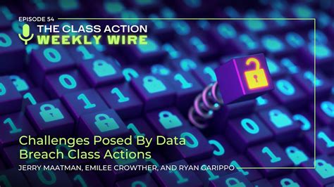 The Class Action Weekly Wire Episode 54 Challenges Posed By Data