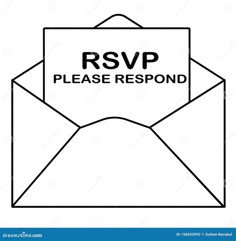 RSVP Icon With Envelope, Vector | CartoonDealer.com #189957232