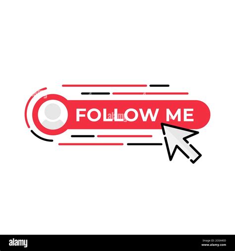 Follow Me Button Icon Vector For Social Media Follow Icon Vector