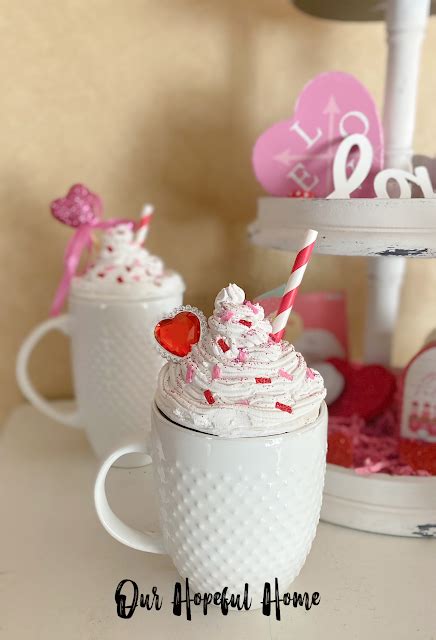 How To Make Faux Whipped Cream Valentine Mug Toppers Artofit