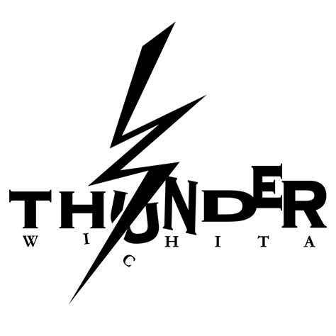 Wichita Thunder Logo Black and White – Brands Logos