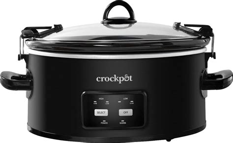 Crock Pot Cook Carry Programmable Quart Slow Cooker Matte Black