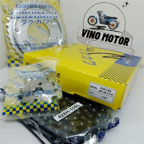 Jual GEARSET GEAR SET PAKET BLADE NEW REVO 110 ABSOLUTE KWW 37 14T 428H