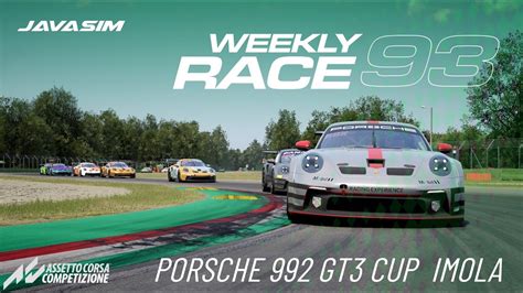 Weekly Race Javasim Imola Porsche Gt Cup Assetto Corsa