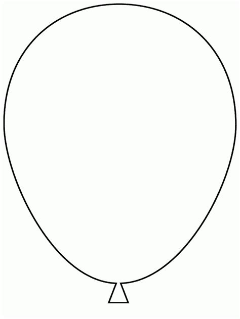 Balloon Template Printable Coloring Home