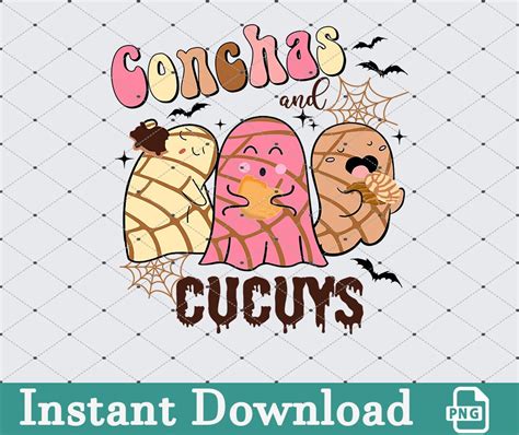 Spooky Conchas Png Mexican Halloween Ghost Conchas And Etsy