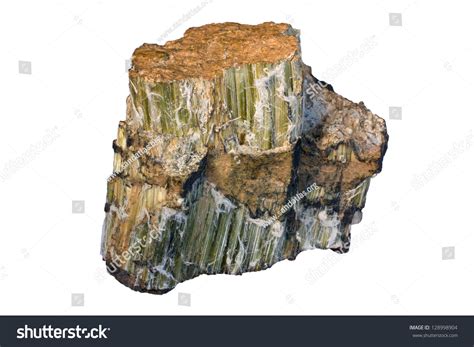 Asbestos Serpentine Mineral Chrysotile Stock Photo 128998904