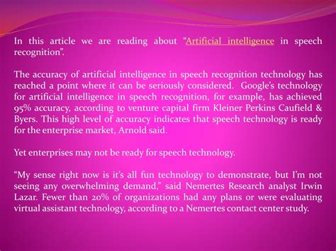 Ppt Artificial Intelligence In Speech Recognition Powerpoint