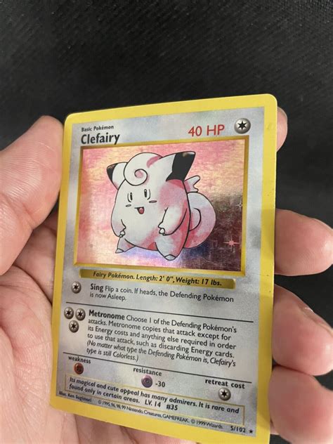 Pok Mon Tcg Clefairy Shadowless Holo Ebay