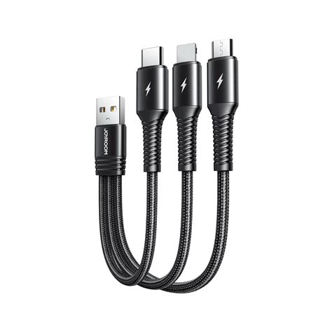 Joyroom I Usb A Till Usb C Lightning Micro Usb M A Svart