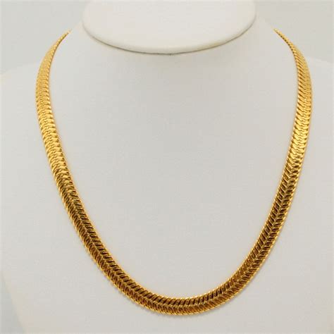 Napier Gold Finish Choker Flexible Mesh Chain Necklace Vtg Classic