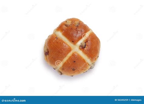 Single Hot Cross Bun Freshly Baked Stock Image Image Of Food Sweet