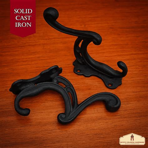 Ornate Cast Iron Wall Hooks - Set of 2