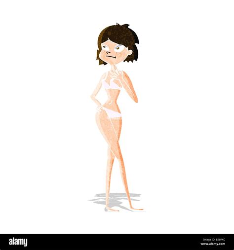 Cartoon Woman In Bikini Stock Vector Image Art Alamy