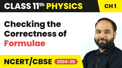 Checking The Correctness Of Formulae Units Measurements Class