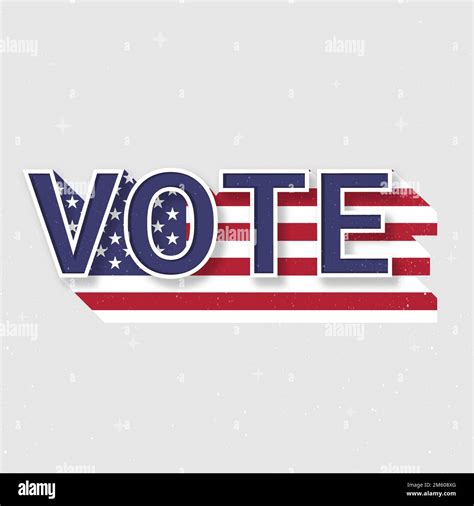 Us Election Vote Text Vector Democracy Stock Vector Image Art Alamy