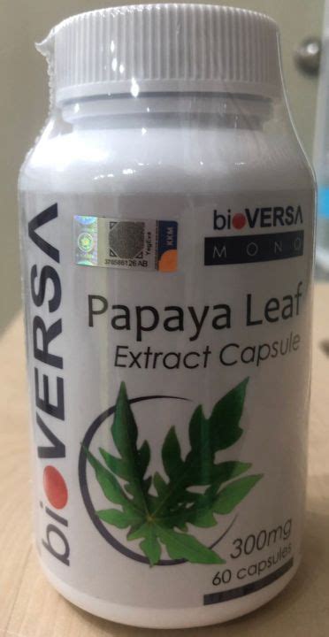 Exp Bioversa Papaya Leaf Extract Capsule Mg S Lazada