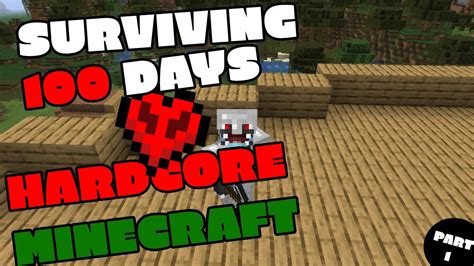 Surviving 100 Days Hardcore Minecraft P1 Youtube