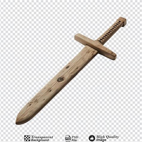 Premium Psd Wooden Practice Sword Isolated On Transparent Background
