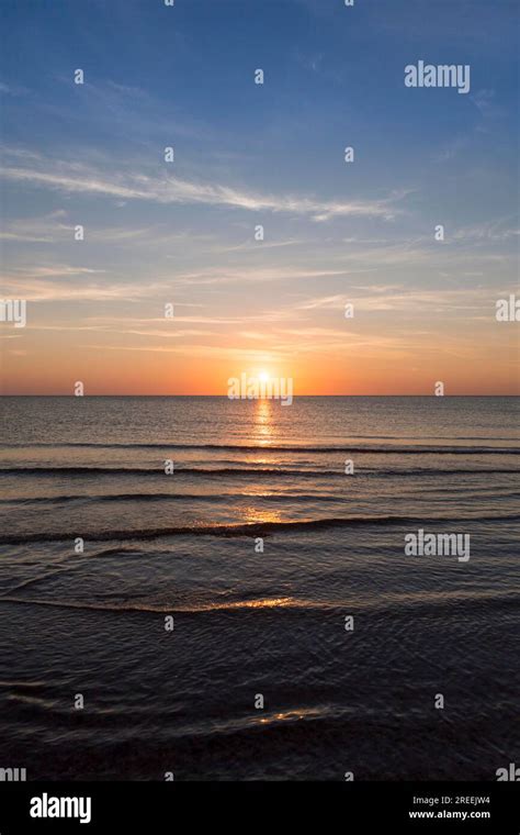 Ocean landscape with sunset for backgrounds Stock Photo - Alamy