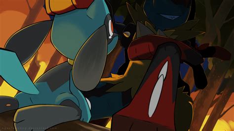 On Deviantart Mega Lucario And Riolu