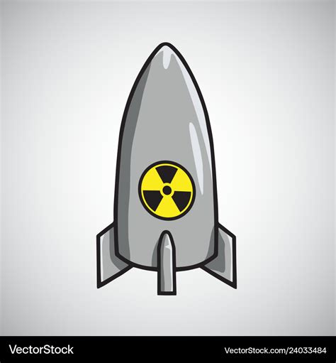 Atomic Nuclear Bomb Icon Royalty Free Vector Image