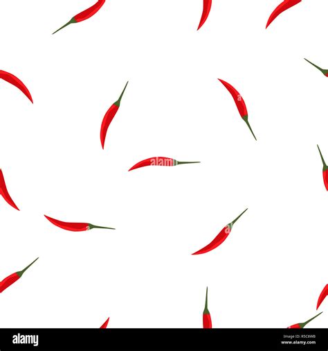 Seamless abstract food pattern with red hot chili peppers isolated on ...