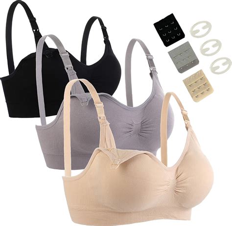 Seitop Nursing Bra For Women Seamless Nursing Bra 3 Pack Amazon De