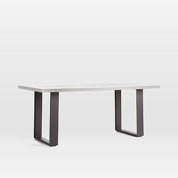 Portside Concrete Outdoor Dining Table Portside Benches Set