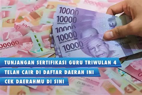 Tunjangan Sertifikasi Guru Triwulan 4 Telah Cair Di Daerah Ini Cek