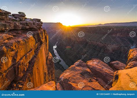 Scenic View of Toroweap Overlook at Sunrise in North Rim, Grand Stock ...