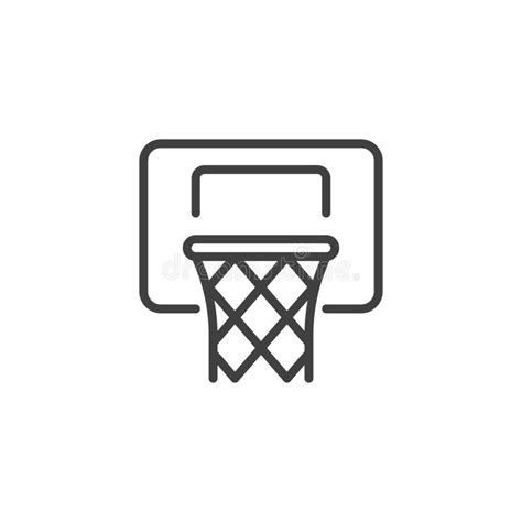 Basketball Hoop Line Icon Stock Illustration Illustration Of Logo