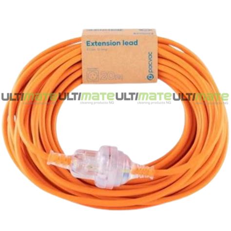 Pacvac Extension Lead 20m Ultimate Cleaning Products