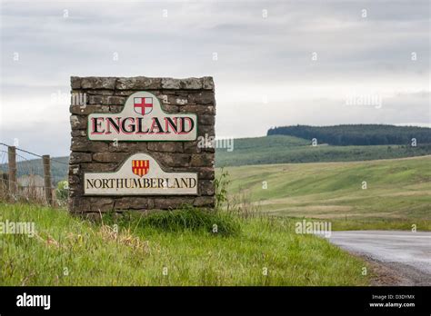 Scotland border sign northumberland border hi-res stock photography and ...