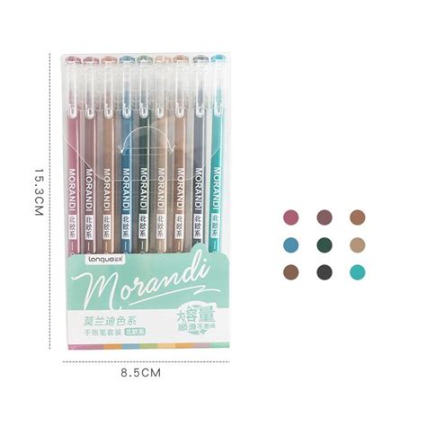 Morandi Multiple Color 0 5mm Gel Pen 9 Pcs Set Pastel Gel Pens Gel