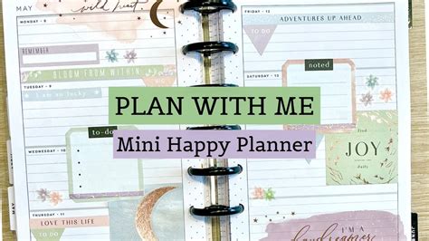 Plan With Me Mini Happy Planner May 8 142023 Youtube