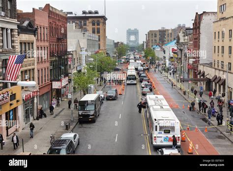 Harlem 125th Street Looking Towards East River And Rfk Bridge New