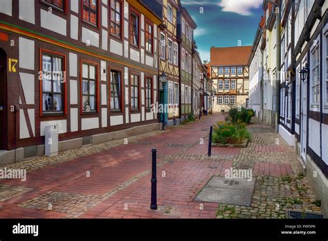 Historical city center and traditional houses of Hameln/Hamelin ...