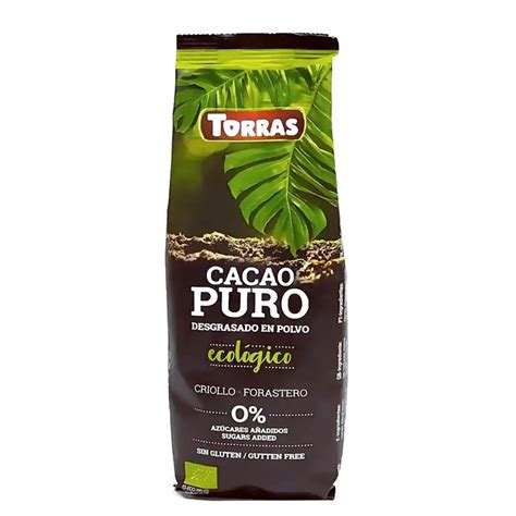 Cacao Puro Desgrasado En Polvo Torras G Vivo Natural