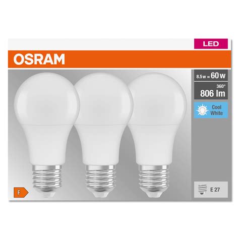 Комплект 3 Led крушки Osram Base Classic A60 E27 8 5w 806 Lm