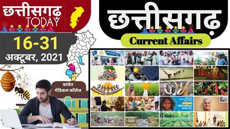 Chhattisgarh Current affairs 16 31 अकटबर 2021 Cgpsc Cgvyapam