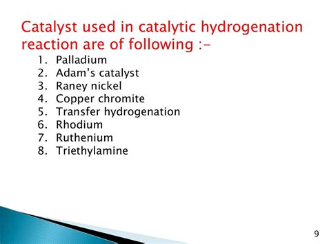 Hydrogenation reaction