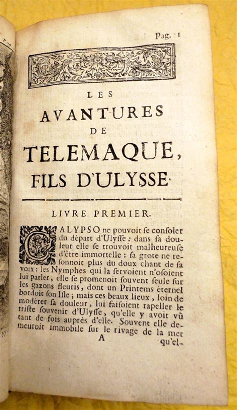 Avantures De T L Maque Fils D Ulysse Ou Suite Du Quatri Me Livre De L